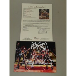 KISS Paul Stanley & Ace Frehley Hand Signed 8"x10" Photo + JSA COA