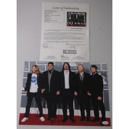 FOO FIGHTERS x 5 Hand Signed 11"x14" Photo 2 + JSA COA Dave, Nate, Taylor, Pat, Chris