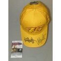 VALENTINO ROSSI Hand Signed Racing Cap Hat + JSA COA