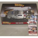 Michael J Fox Hand Signed Deloren Light Up Die Cast Car  Back to the Future + JSA COA