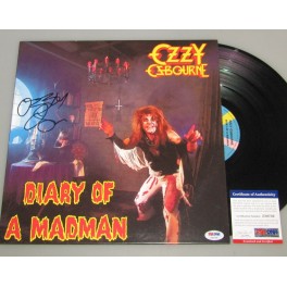 Ozzy Osbourne ' Dairy Of A Madman ' Hand Signed LP + PSA DNA COA