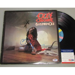 Ozzy Osbourne ' Blizzard Of Ozz ' Hand Signed LP + PSA DNA COA Ozzy Osbourne ' Blizzard Of Ozz ' Hand Signed LP + PSA DNA COA