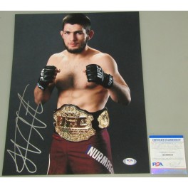KHABIB NURMAGOMEDOV 11"x14" Photo 1 + PSA DNA  COA * BUY 100% GENNUINE UFC SIGNATURES *
