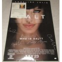 SALT Angelina Jolie + 4 Cast Hand Signed Fullsize Poster + JSA COA