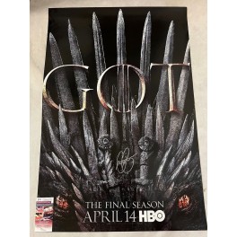GAME OF THRONES EMILIA CLARKE Hand Signed Fullsize Poster + JSA COA