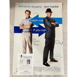 TOM HANKS +AMY ADAMS Hand Signed CATCH ME IF YOU CAN Fullsize Poster +BAS COA