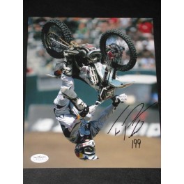 Travis Pastrana Hand Signed 8" x 10" Colour Photo1 + COA Travis Pastrana Hand Signed 8" x 10" Colour Photo1 + COA