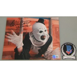 ART THE CLOWN TERRIFIER 2 'David Howard Thornton Hand Signed 8'x10' Photo