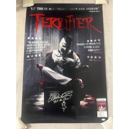 ART THE CLOWN TERRIFIER 2 'David Howard Thornton Hand Signed Poster + JSA COA