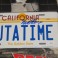 MICHAEL J FOX Hand Signed License Plate + Custom Mat + JSA COA Back To The Future