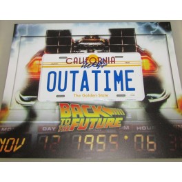 MICHAEL J FOX Hand Signed License Plate + Custom Mat 2 + JSA COA Back To The Future