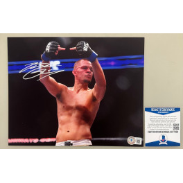Nate Diaz  UFC Hand Signed 8'x10' Photo 1  + Beckett COA
