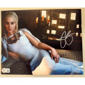 Emilia Clarke  Game Of THrones  Hand Signed 8"x10" Photo + BECKETT COA