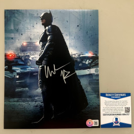 Christian Bale " Batman " Hand Signed 8"x10" Photo + BECKETT COA Dark Knight Rises Christian Bale " Batman " Hand Signed 8"x10" Photo + BECKETT COA Dark Knight Rises