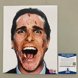 Christian Bale "American Pyscho" Hand Signed 8"x10" Photo 2 + BECKETT COA Christian Bale "American Pyscho" Hand Signed 8"x10" Photo 2 + BECKETT COA