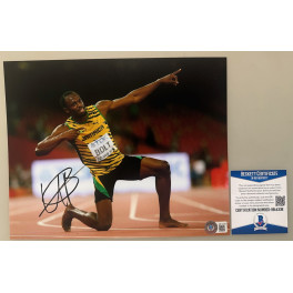 Usain Bolt Hand Signed 8'x10' Photo 6 + Beckett COA Usain Bolt Hand Signed 8'x10' Photo 6 + Beckett COA