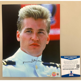 Val Kilmer  Top Gun Hand Signed 8"x10" Photo + BECKETT COA