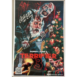 ART THE CLOWN TERRIFIER 3 'David Howard Thornton Hand Signed 12"x18" Photo 2 + EXACT PROOF