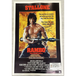 SYLVESTER STALLONE RAMBO 2 Hand Signed 27"x40" Poster + CA COA COA BUY GENUINE