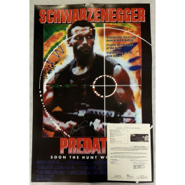 ARNOLD SCHWARZENEGGER  Predator Hand Signed Fullsize Poster + JSA COA