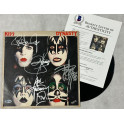 KISS x 4 Original Members Hand Signed Original 'Dynasty' Lp   + Beckett PSA COA   BUY GENUINE