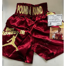 Roy Jones Jr Hand Signed Trunks + Coa