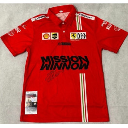 Charles Leclerc   Hand Signed Motor Racing Shirt + JSA COA Ferrari Formula 1