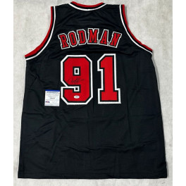 Dennis Rodman  Hand Signed Bulls Jersey + Beckett PSA  COA