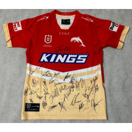 2023 Inaugural Redcliffe Dolphins Hand Signed Home Jersey