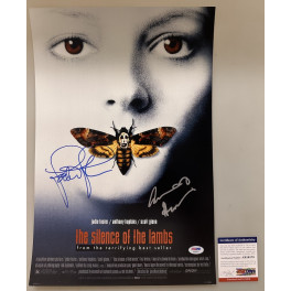 Silence Of The Lambs Anthony Hopkins & Jodie Foster Hand Signed 12"x 18" Photo + Beckett COA