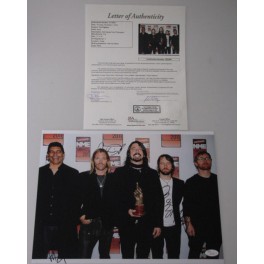 FOO FIGHTERS x 5 Hand Signed 11"x14" Photo+ JSA COA Dave, Nate, Taylor, Pat, Chris