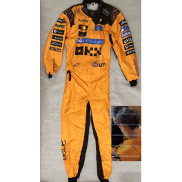 Lando Norris Hand Signed Racing Suit +  PHOTO PROOF