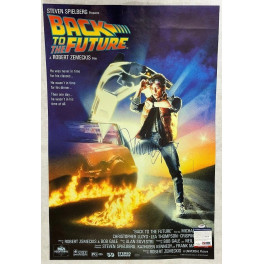 Michael J Fox Hand Signed Poster Back to the Future *HUGE SIGNATURE* + PSA DNA COA