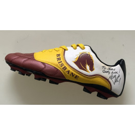 WALLY LEWIS Hand Signed Broncos Football Boot + Exact Photo Proof