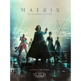 KEANU REEVES 'MATRIX' Hand Signed Double Sided Fullsize Poster + BECKETT COA