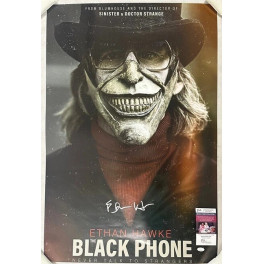 BLACK PHONE ETHAN HAWKE Hand Signed Fullsize Poster + JSA COA