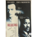 TOM HANKS FULL SIGNATURE Hand Signed PHILADELPHIA Fullsize Poster +BAS COA