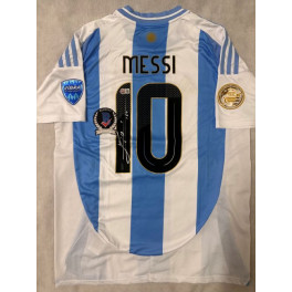 LEO MESSI Hand Signed 2024 COPA AMERICA Argentina  Jersey + Beckett Coa