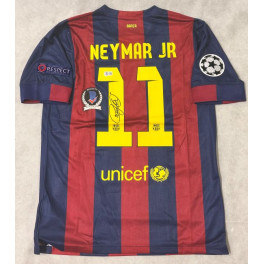 NEYMAR Hand Signed Barcelona Champions League Jersey + Beckett COA