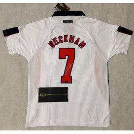 DAVID BECKHAM Hand Signed England 1998 World Cup Jersey  + Beckett Coa