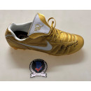 RONALDINHO R10  Hand Signed Gold Football Boot Cleat  Barcelona Brazil  + Beckett COA