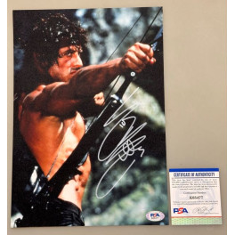 Sylvester Stallone Rambo   Hand Signed 8"x 12" Photo + PSA/DNA COA