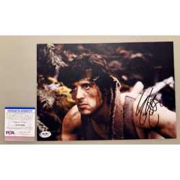 Sylvester Stallone Rambo   Hand Signed 8"x 12" Photo 2 + PSA/DNA COA