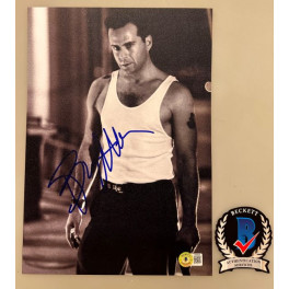 Bruce Willis Die Hard Hand Signed 8'x12' Photo  + Beckett COA