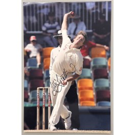 Glenn McGrath Hand Signed 8"x12" Colour Photo