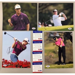 Australian Golfers x 4  Hand Signed 8"x10" Color Photos B + PSA/DNA COA