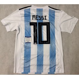 LEO MESSI Hand Signed Argentina Jersey  + Beckett Coa
