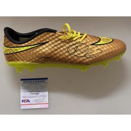 Neymar Jr Hand Signed Gold Soccer Boot + PSA DNA