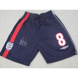FRANK LAMPARD NUMBER 8 Hand Signed England Shorts FRANK LAMPARD NUMBER 8 Hand Signed England Shorts