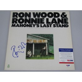 ROLLING STONES "RON WOOD" Hand Signed LP + PSA DNA COA M56104